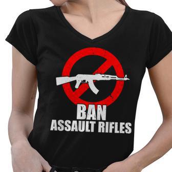 Ban Assault Rifles Gun Control Tshirt Women V-Neck T-Shirt - Monsterry CA