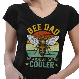 Bee Dad Honey Beekeeper Funny Beekeeping Fathers Day Gift Women V-Neck T-Shirt - Monsterry UK