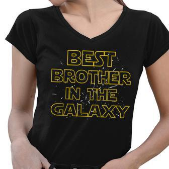 Best Brother In The Galaxy Women V-Neck T-Shirt - Monsterry DE