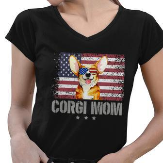 Best Corgi Mom Ever Dog Lover Gifts Pet Owner Puppy Mama Women V-Neck T-Shirt - Monsterry
