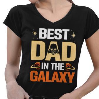 Best Dad In The Universe Fathers Day Spoof Tshirt Women V-Neck T-Shirt - Monsterry AU