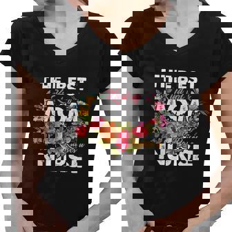 Best Kind Of Mom Raises A Nurse Mothers Day Flowers Rn Gifts V5 Women V-Neck T-Shirt - Thegiftio