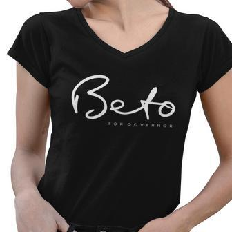 Beto 2022 Beto Orourke For Governor Texas Signature Tshirt Tshirt Women V-Neck T-Shirt - Monsterry DE