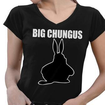 Big Chungus Funny Meme Women V-Neck T-Shirt - Monsterry UK