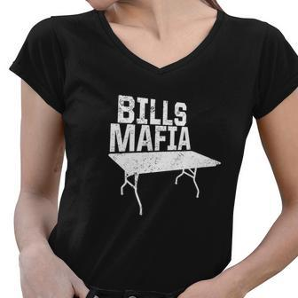 Bills Mafia Funny Table Women V-Neck T-Shirt - Monsterry