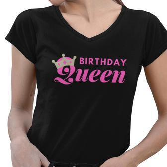 Birthday Queen Crown V2 Women V-Neck T-Shirt - Monsterry AU