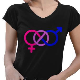 Bisexual Bi Pride Shirt Gay Parade Lgbtq Tshirt Women V-Neck T-Shirt - Monsterry UK