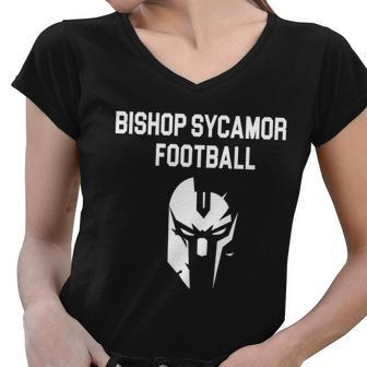 Bishop Sycamore Football Spartan Women V-Neck T-Shirt - Monsterry UK