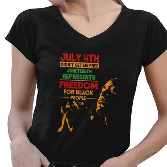 Black Human Rights Juneteenth 2022 Day Gift Birthday V17 Women V-Neck T-Shirt - Thegiftio UK