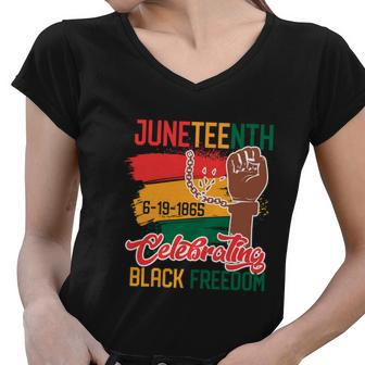Black Human Rights Juneteenth 2022 Day Gift Birthday V7 Women V-Neck T-Shirt - Thegiftio UK
