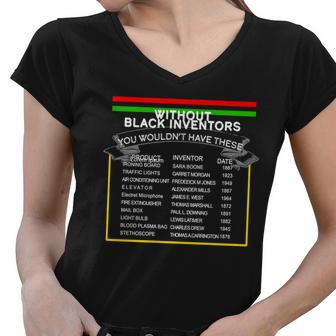 Black Inventors Black History Month V2 Women V-Neck T-Shirt - Monsterry AU