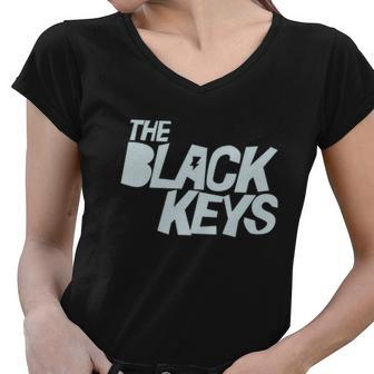 Black Keys Women V-Neck T-Shirt - Monsterry UK