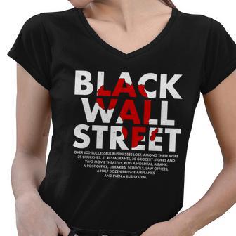 Black Wall Street Black History Month V2 Women V-Neck T-Shirt - Monsterry AU