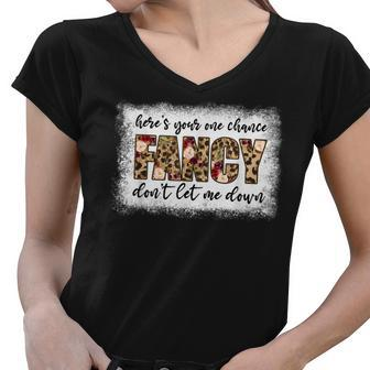 Bleached Heres Your One Chance Fancy Dont Let Me Down Women V-Neck T-Shirt - Thegiftio UK