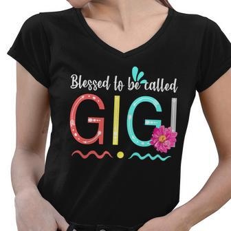 Blessed To Be Called Gigi Women V-Neck T-Shirt - Monsterry AU