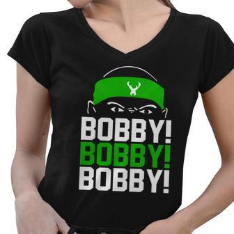 Bobby Bobby Bobby Milwaukee Basketball Bobby Portis Tshirt Women V-Neck T-Shirt - Monsterry