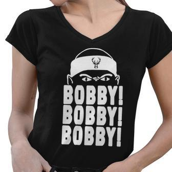 Bobby Bobby Bobby Milwaukee Basketball Tshirt V2 Women V-Neck T-Shirt - Monsterry CA