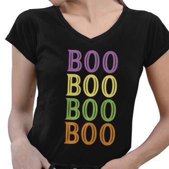 Boo Boo Boo Boo Halloween Quote V5 Women V-Neck T-Shirt - Monsterry UK