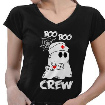 Boo Boo Crew Halloween Quote V3 Women V-Neck T-Shirt - Monsterry CA