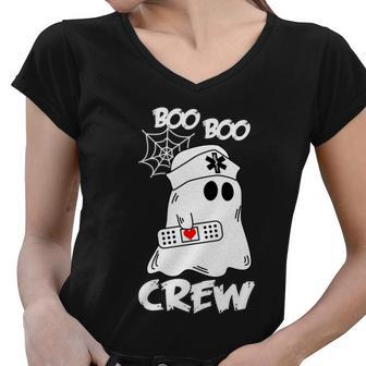 Boo Boo Crew Halloween Quote V7 Women V-Neck T-Shirt - Monsterry AU