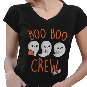 Boo Boo Crew Halloween Quote V8 Women V-Neck T-Shirt - Monsterry