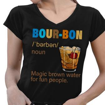 Bourbon Magic Brown Water For Fun People Tshirt Women V-Neck T-Shirt - Monsterry UK