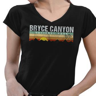 Bryce Canyon National Park - Utah Camping Hiking Women V-Neck T-Shirt - Seseable