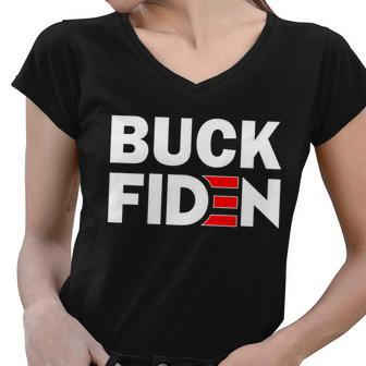 Buck Fiden V2 Women V-Neck T-Shirt - Monsterry CA