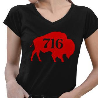 Buffalo 716 New York Football Tshirt Women V-Neck T-Shirt - Monsterry AU