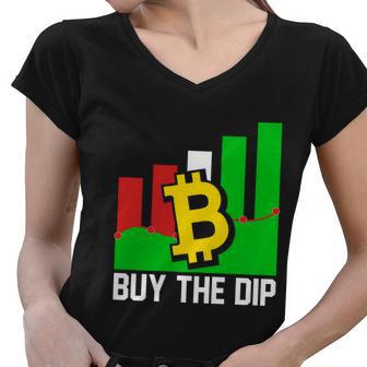 Buy The Dip Blockchain Bitcoin S V G Shirt Women V-Neck T-Shirt - Monsterry CA