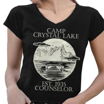 Camp Crystal Lake Counselor Tshirt Women V-Neck T-Shirt - Monsterry AU