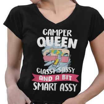 Camper Queen Women V-Neck T-Shirt - Monsterry AU