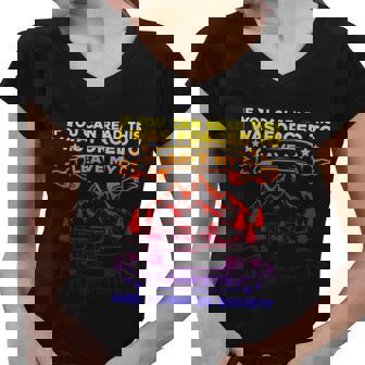 Camping Gift Tenting Campfire Camp Hiking Trekking Camping Gift Graphic Design Printed Casual Daily Basic Women V-Neck T-Shirt - Thegiftio