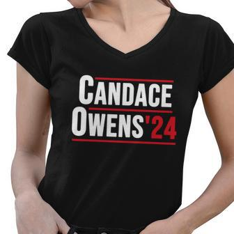 Candace Owens For President 2024 Political Women V-Neck T-Shirt - Monsterry