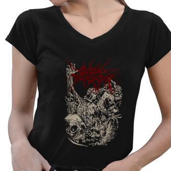 Cattle Decapitation Alone At The Landfill Women V-Neck T-Shirt - Monsterry CA