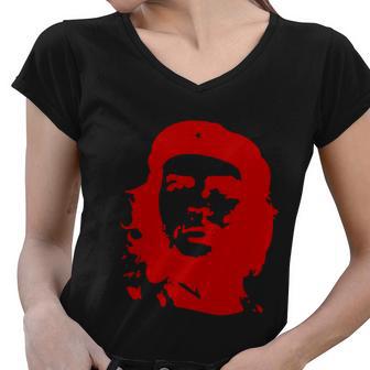 Che Guevara V2 Women V-Neck T-Shirt - Monsterry