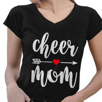 Cheer Mom Gift Great Mother Cheerleader Gift Tee Meaningful Gift Women V-Neck T-Shirt - Monsterry