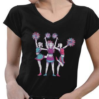 Cheering Cheer Squad Cheerleading Practice Cheerleader Meaningful Gift Women V-Neck T-Shirt - Monsterry UK