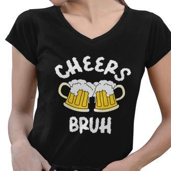 Cheers Day Drinking Beer Shirt Beer Drinker Thirty Snob Women V-Neck T-Shirt - Monsterry DE
