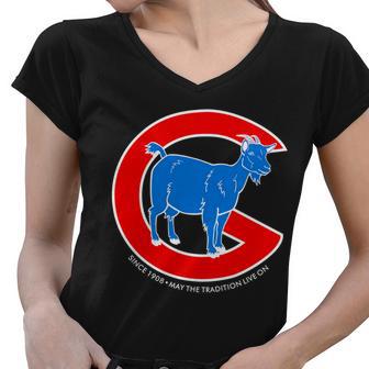 Chicago Billy Goat Since 1908 May The Tradition Live On V2 Women V-Neck T-Shirt - Monsterry