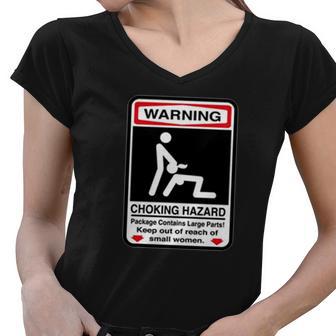 Choking Hazard Women V-Neck T-Shirt - Monsterry UK