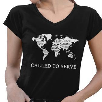 Christian Missionary Called To Serve Women V-Neck T-Shirt - Monsterry