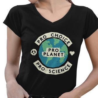 Climate Change Environmentalist Earth Advocate Pro Planet Women V-Neck T-Shirt - Monsterry AU