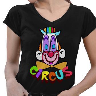 Clown Circus Face Funny Retro V2 Women V-Neck T-Shirt - Monsterry CA