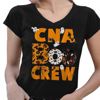 Cna Boo Crew Halloween Funny Nursing Women V-Neck T-Shirt - Seseable