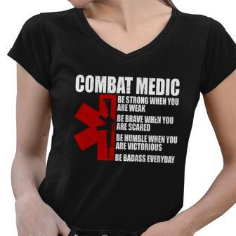 Combat Medic V2 Women V-Neck T-Shirt - Monsterry