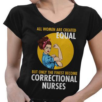Correctional Nurse V2 Women V-Neck T-Shirt - Monsterry DE