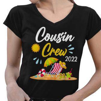 Cousin Crew 2022 Summer Vacation Beach Matching Family V3 Women V-Neck T-Shirt - Seseable