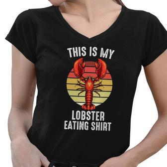 Crab &8211 This Is My Lobster Eating &8211 Shellfish &8211 Chef Women V-Neck T-Shirt | Mazezy
