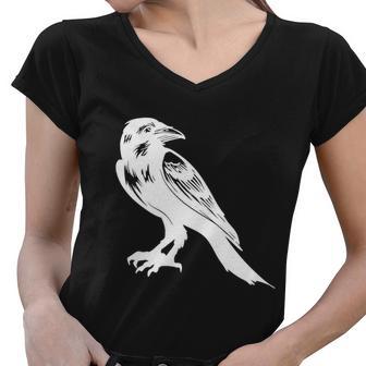 Crow Funny Halloween Quote Women V-Neck T-Shirt - Monsterry AU